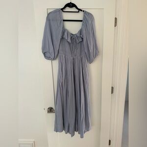 Free People Light Blue Off-Shoulder Maxi Dress